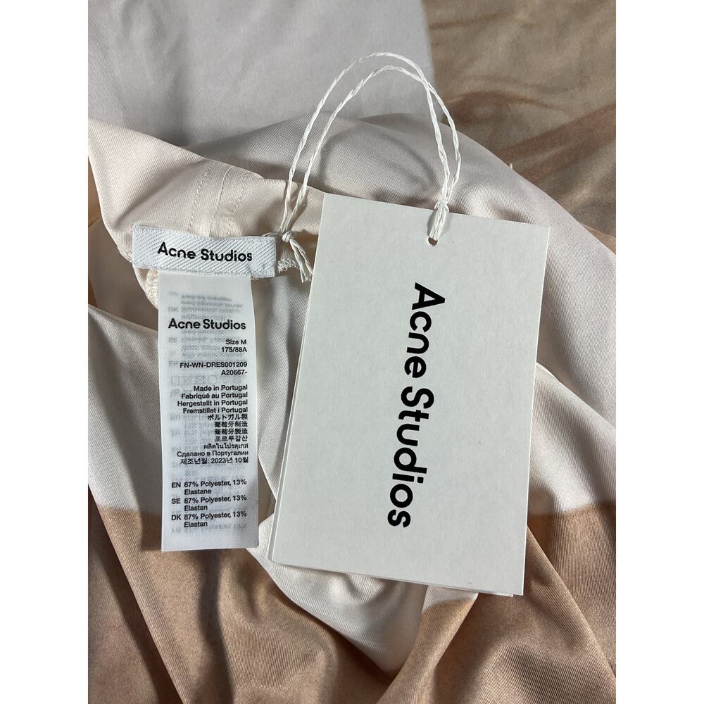 Acne Studios Sleek Tan Sleeveless Maxi Dress Size M NWT - Picture 5 of 5